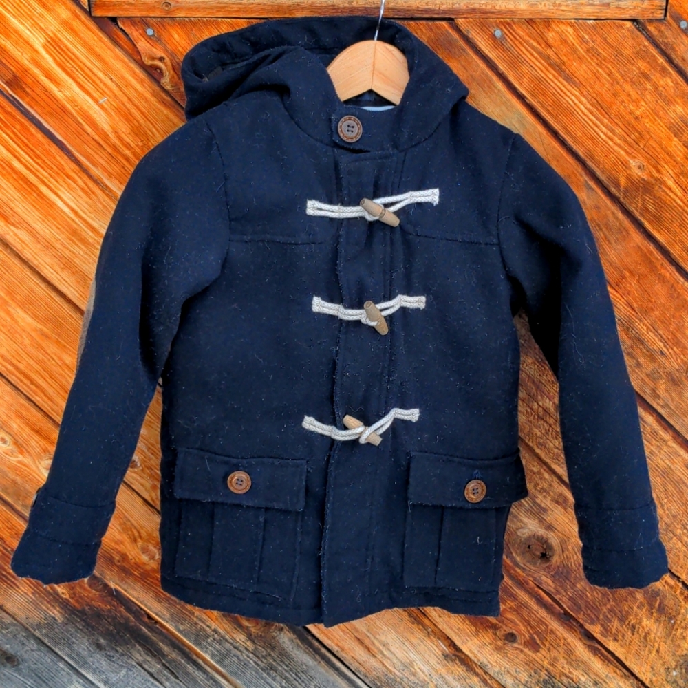 London Fog Navy Kids Jacket with Toggle Closures